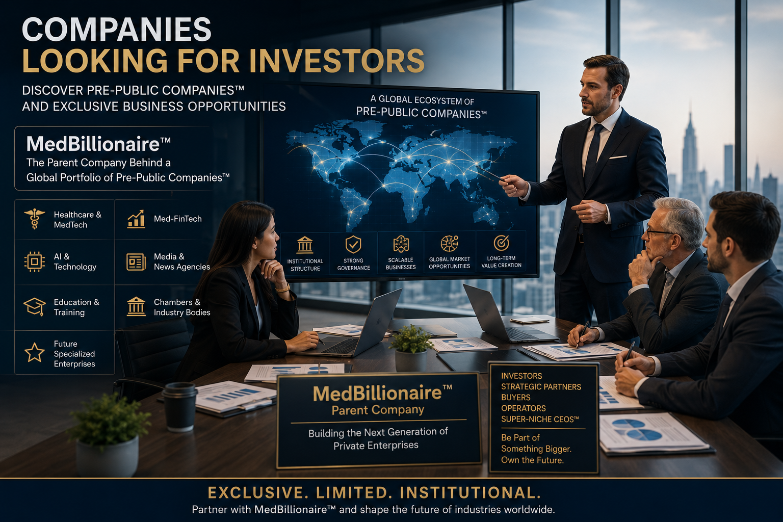 Companies Looking for Investors, Discover Private Company Opportunities Through MedBillionaire™